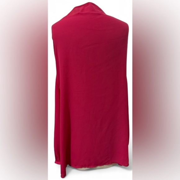 Lane Bryant Pink Long Sleeve Blouse Gold Zipper Closure Women’s Size 14/16 - Picture 2 of 3